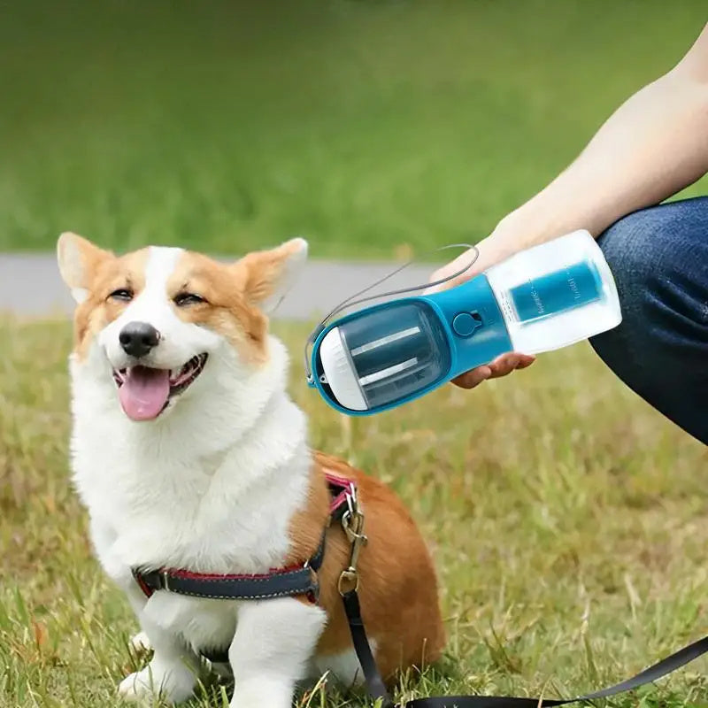 3-in-1 Portable Dog Water Bottle & Feeder